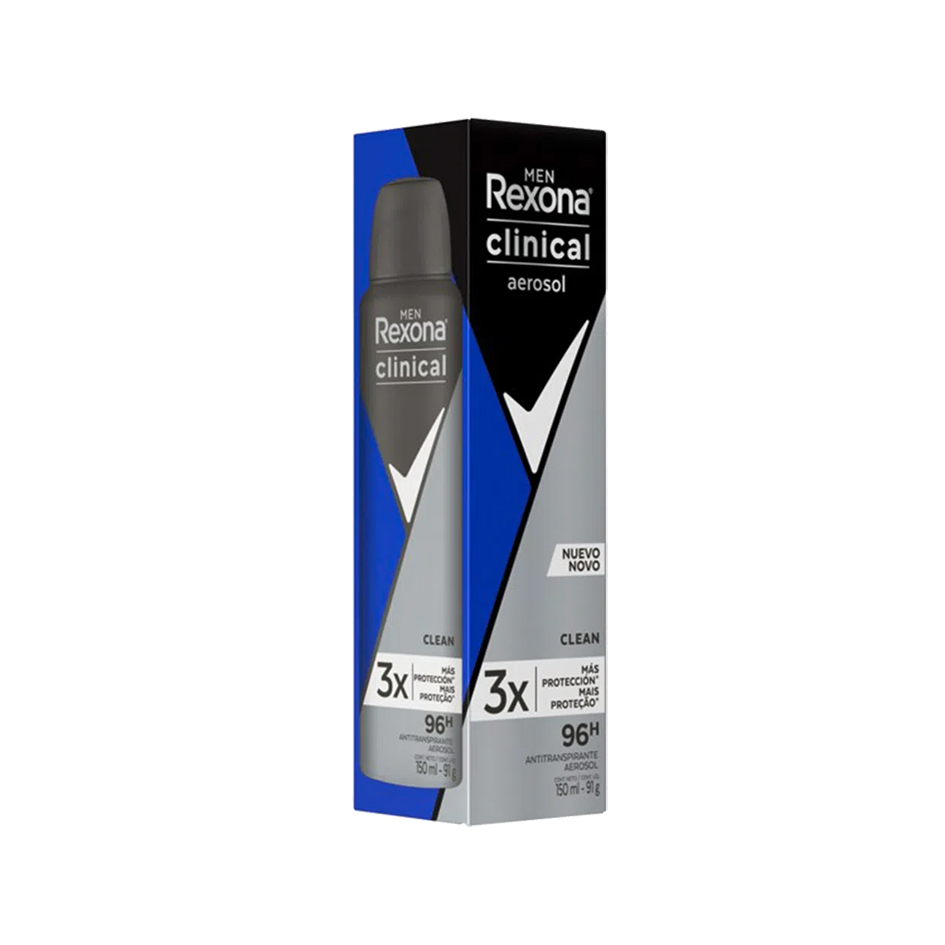 Kit 3 Unidades Desodorante Aerosol Rexona Clinical Classic 150ml