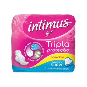 Absorvente Intimus Gel Normal Suave C/Abas C/8